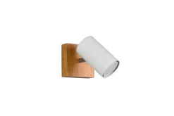 Trio Lighting Spotlights & Downlights-Marley spot 1L GU10 matt hvit/tre Tre/Natur,Matt hvit