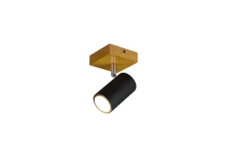 Trio Lighting Marley spot 1L GU10 matt svart/tre