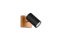 Trio Lighting Marley spot 1L GU10 matt svart/tre
