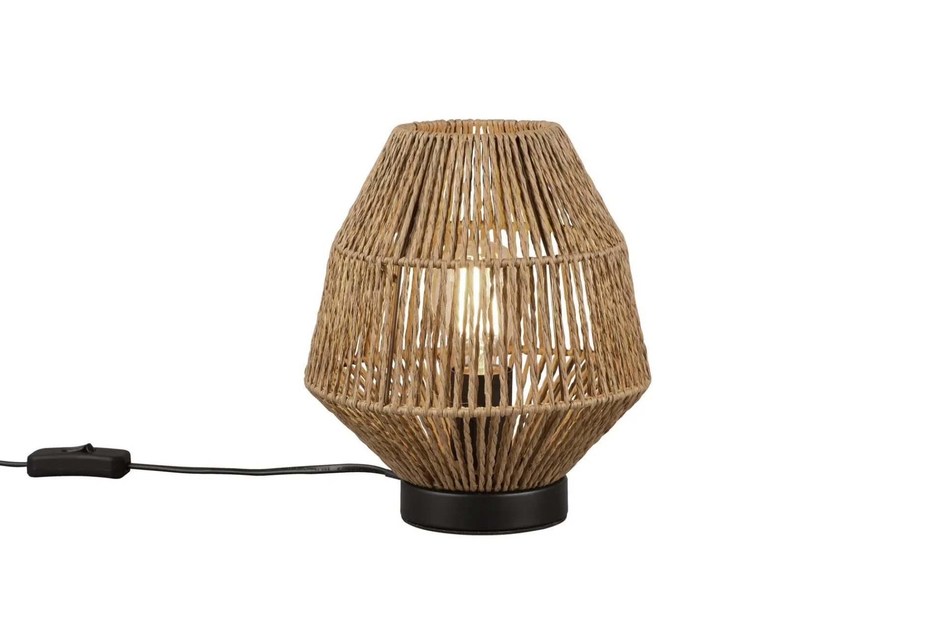 Trio Lighting Bordlampe|Vinduslampe-Miki Bordlampe E27 Sisal Brun