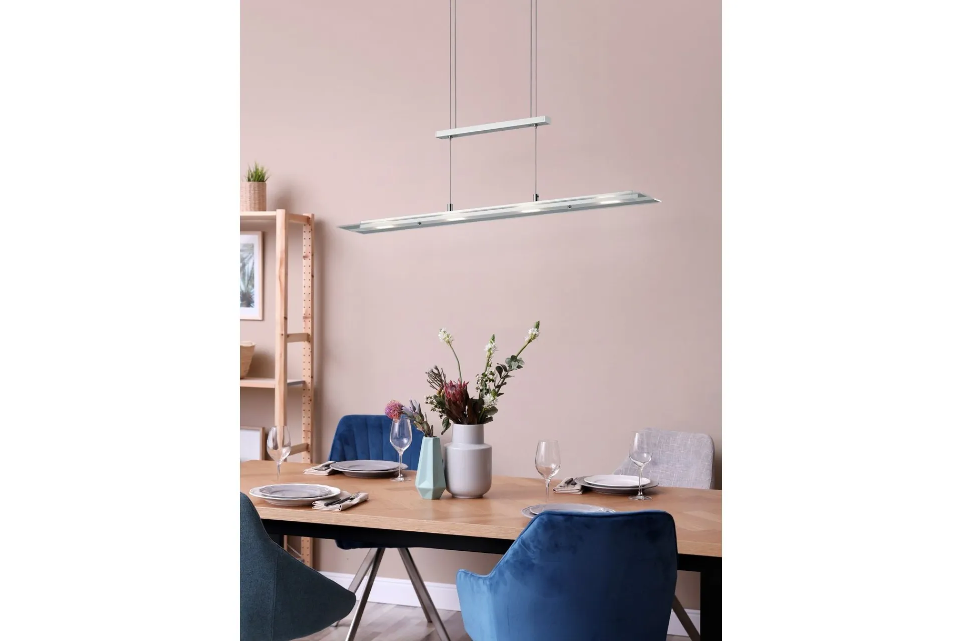 Trio Lighting Kjøkkenlampe-Milos LED Taklampe Børstet stål