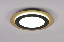 Trio Lighting Morgan LED plafond 45 cm matt svart/gull
