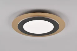 Trio Lighting Morgan LED plafond 45 cm matt svart/gull