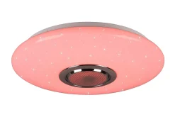 Trio Lighting Taklampe|Stuelampe-Musica LED plafond med Bluetooth-høyttaler RGBW Hvit