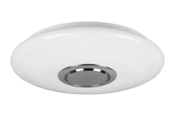 Trio Lighting Taklampe|Stuelampe-Musica LED plafond med Bluetooth-høyttaler RGBW Hvit
