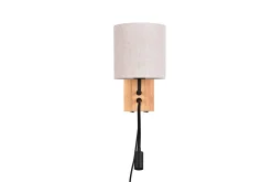Trio Lighting Nattbordslampe|Soveromslampe-Nilam Vegglampe m. Leselampe 18 cm LED + E27 tre Hvit,tre