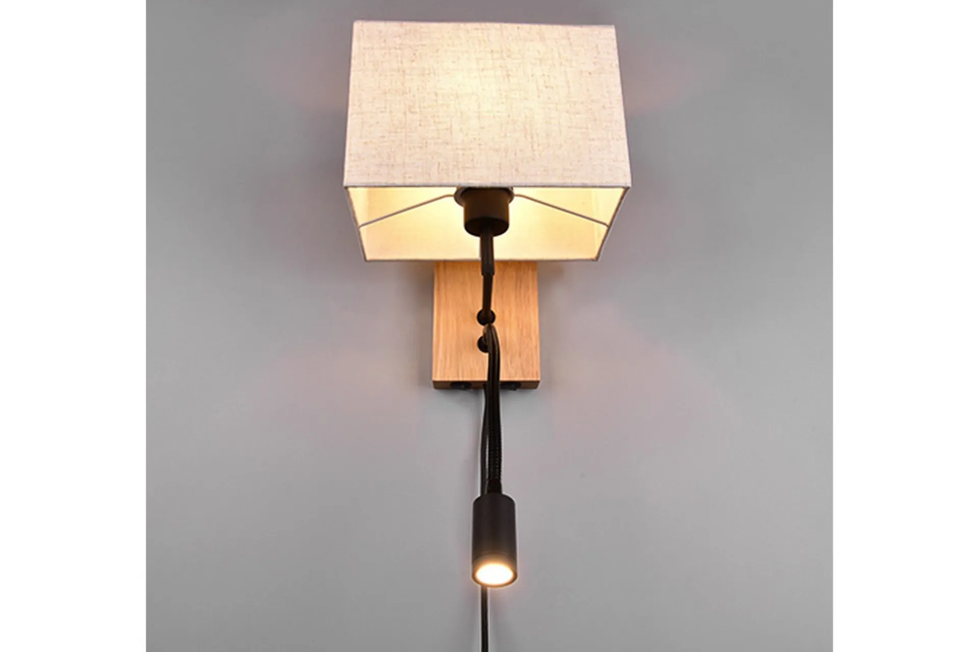 Trio Lighting Nilam Vegglampe med leselampe 25 cm LED + E27 tre