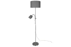 Trio Lighting Owen gulvlampe E27+E14 grå