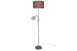 Trio Lighting Owen gulvlampe E27+E14 grå