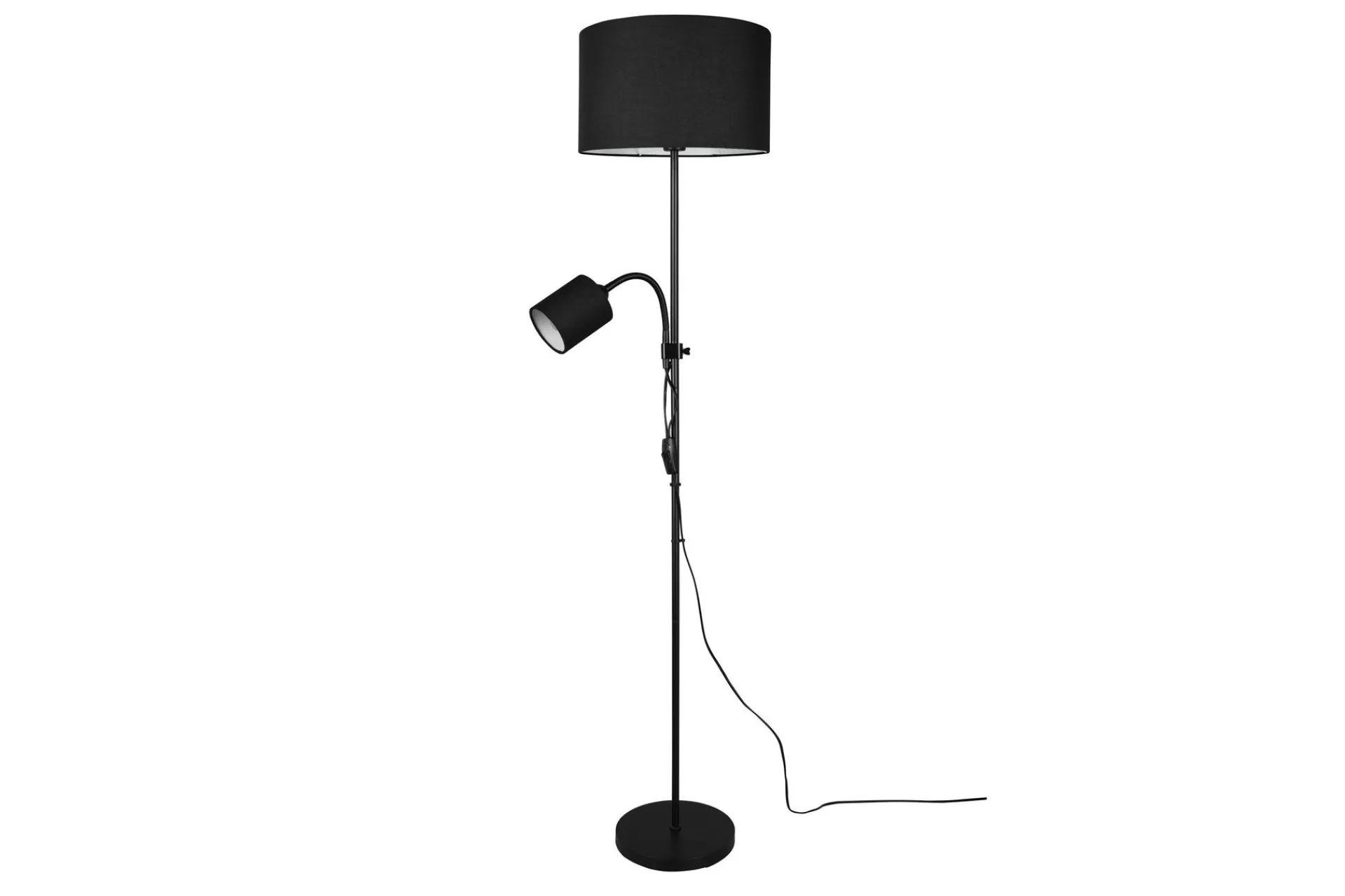 Trio Lighting Elektrisk Materiell & Energi|Soveromslampe-Owen gulvlampe E27+E14 Svart