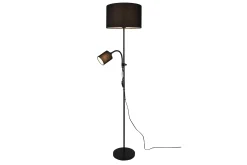 Trio Lighting Elektrisk Materiell & Energi|Soveromslampe-Owen gulvlampe E27+E14 Svart