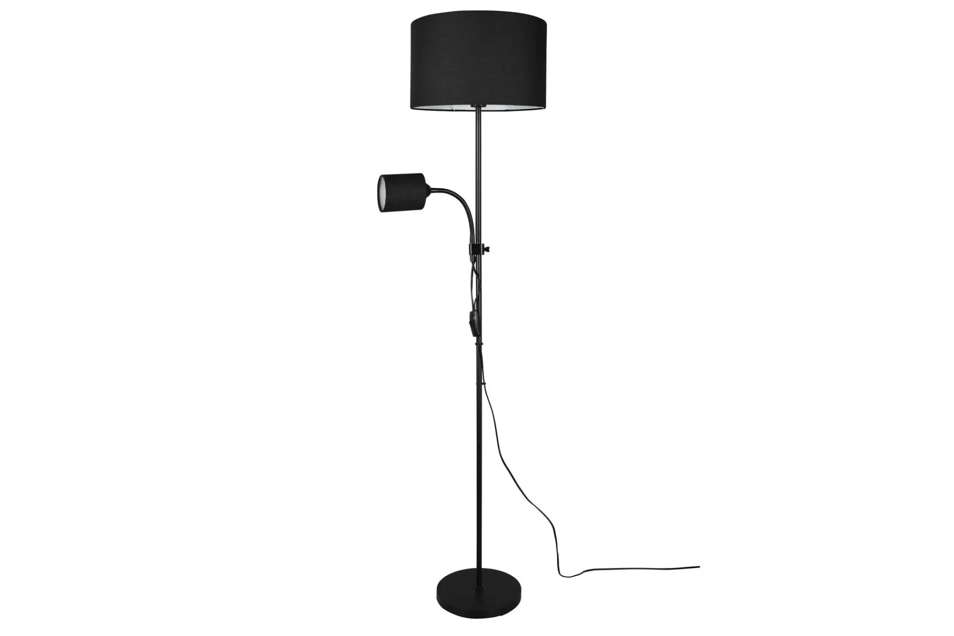 Trio Lighting Elektrisk Materiell & Energi|Soveromslampe-Owen gulvlampe E27+E14 Svart