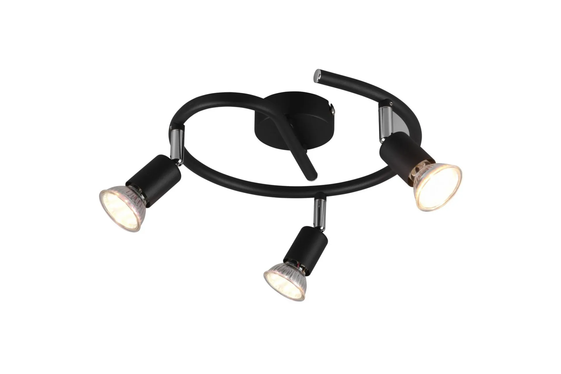 Trio Lighting Spotlights & Downlights-Paris spotlight 3L GU10 Matt svart