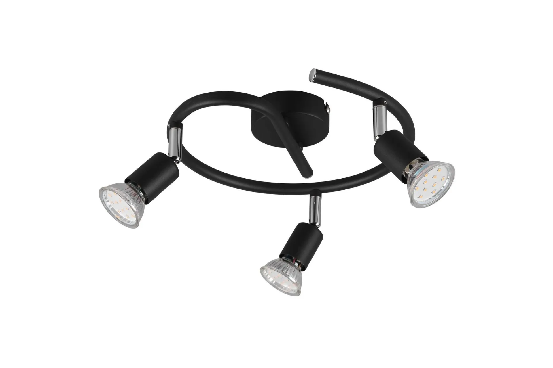 Trio Lighting Spotlights & Downlights-Paris spotlight 3L GU10 Matt svart