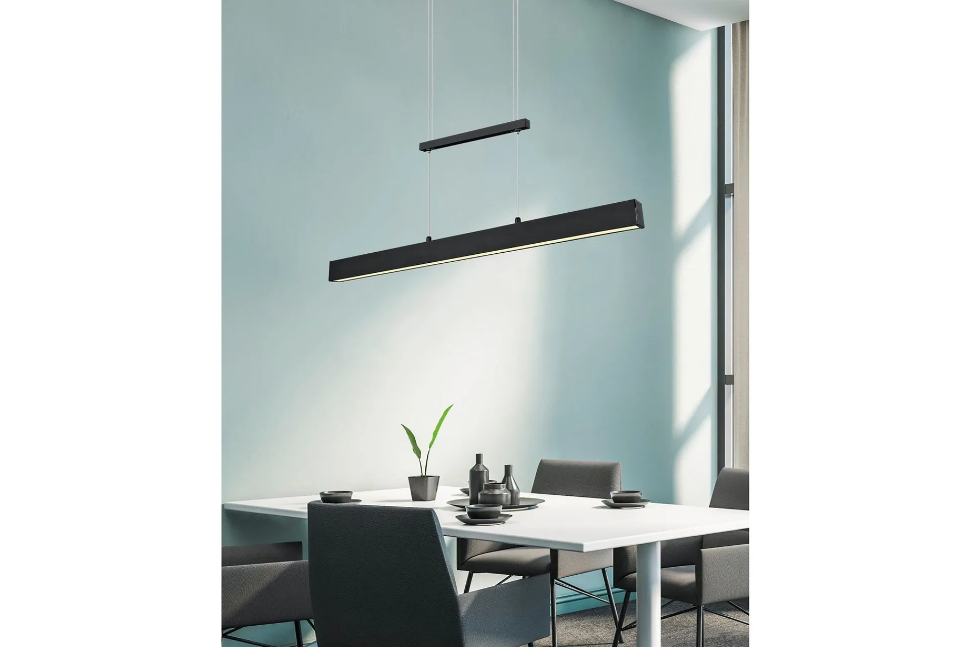 Trio Lighting Taklampe|Kjøkkenlampe-Paros LED taklampe Matt svart