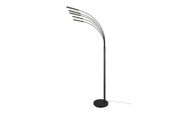 Trio Lighting Stuelampe-Reed LED gulvlampe matt sort Matt svart