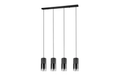 Trio Lighting Taklampe|Kjøkkenlampe-Robin taklampe 4L E27 Matt svart