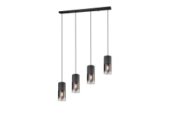 Trio Lighting Taklampe|Kjøkkenlampe-Robin taklampe 4L E27 Matt svart