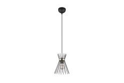 Trio Lighting Kjøkkenlampe-Rod Taklampe 1L E27 svart/gull Svart,Gull
