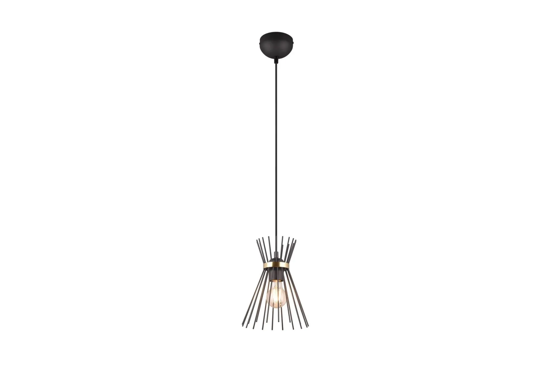 Trio Lighting Kjøkkenlampe-Rod Taklampe 1L E27 svart/gull Svart,Gull