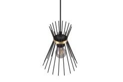 Trio Lighting Kjøkkenlampe-Rod Taklampe 1L E27 svart/gull Svart,Gull