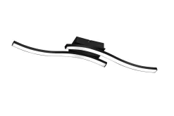 Trio Lighting Taklampe|Kjøkkenlampe-Route LED plafond 2L matt sort Matt svart,Hvit