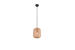 Trio Lighting Taklampe|Kjøkkenlampe-Runa taklampe E27 25cm matt sort/rotting Matt svart,Natur