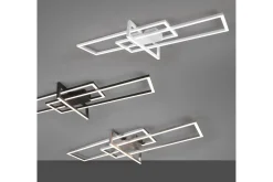 Trio Lighting Taklampe|Kjøkkenlampe-Salinas LED plafond børstet stål Nikkel matt