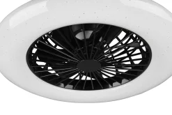 Trio Lighting Taklampe-Stralsund LED tak-/veggvifte matt starlight Svart