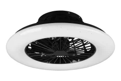 Trio Lighting Taklampe-Stralsund LED tak-/veggvifte matt starlight Svart