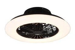 Trio Lighting Taklampe-Stralsund LED tak-/veggvifte matt starlight Svart