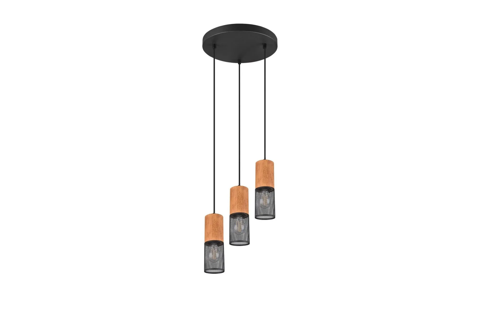 Trio Lighting Tosh taklampe 3L E27 matt sort