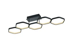 Trio Lighting Vigo LED plafond 5L matt svart