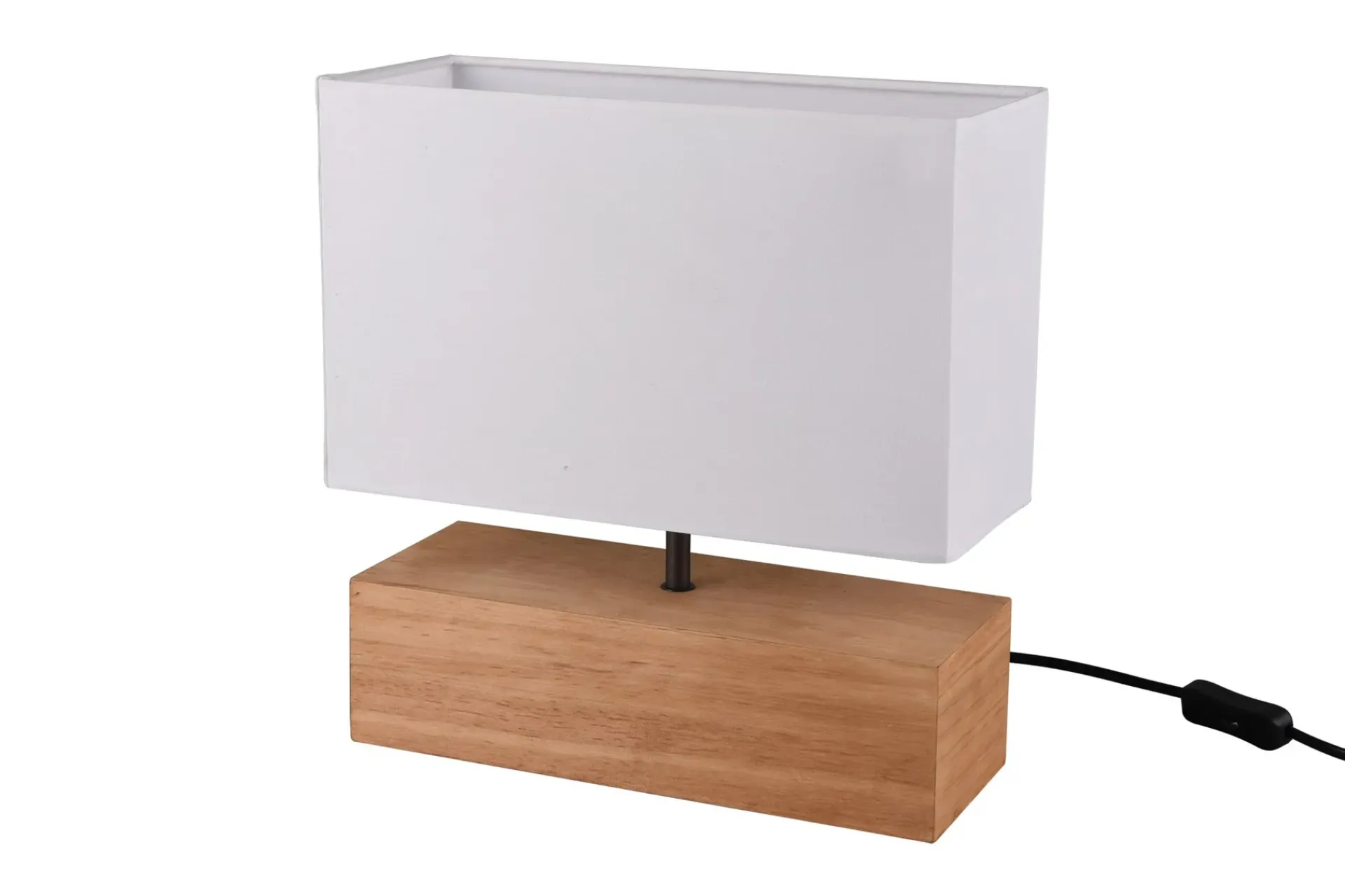 Trio Lighting Bordlampe|Soveromslampe-Woody bordlampe 12X30cm E27 tre/hvit