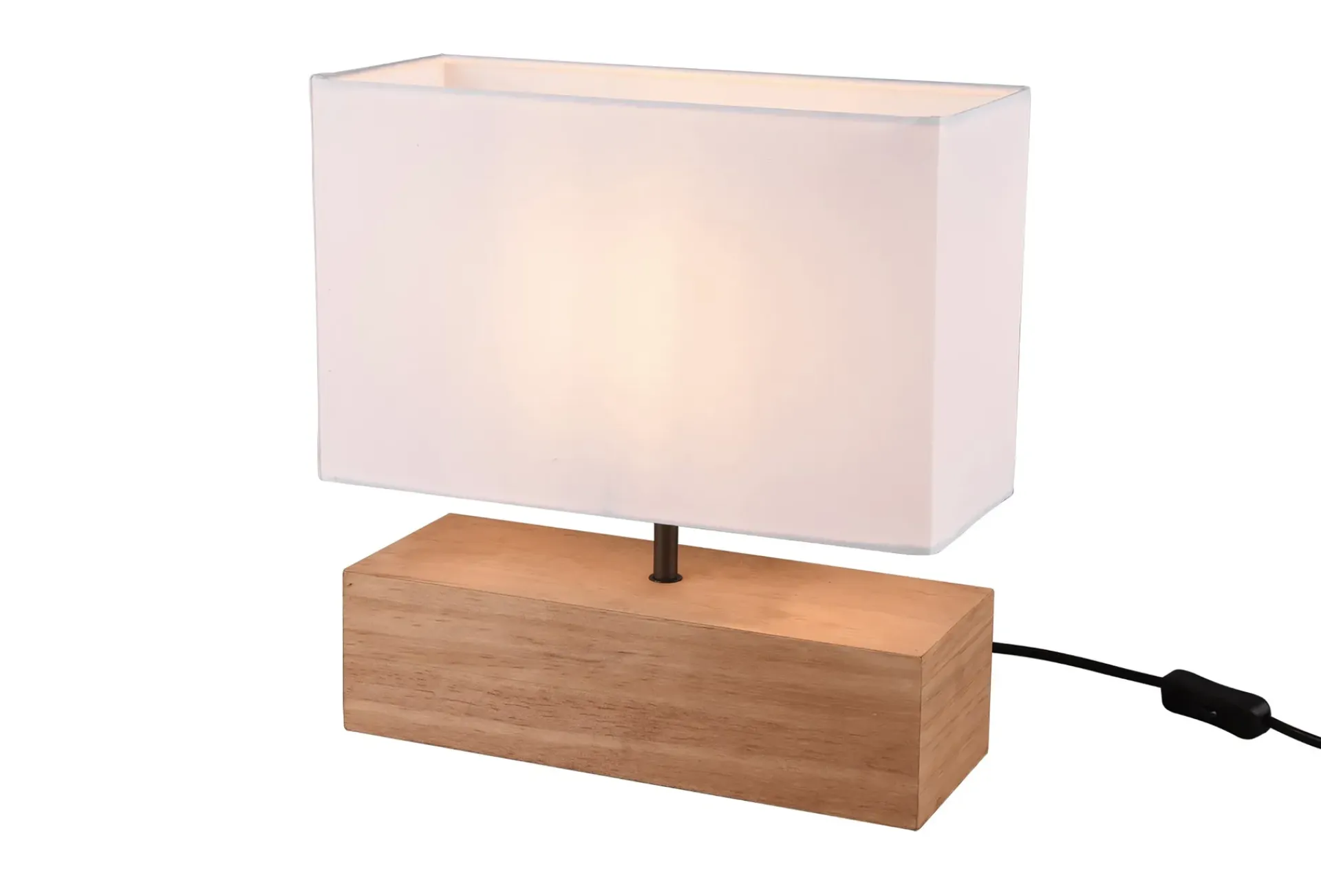 Trio Lighting Bordlampe|Soveromslampe-Woody bordlampe 12X30cm E27 tre/hvit