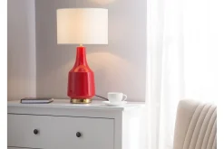 Bordlampe|Vinduslampe-Triversa Bordlampe 32 cm Rød