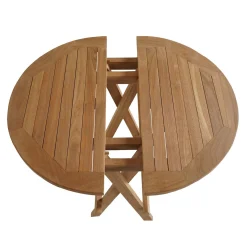 Balkongmøbler-Tropea Sidebord Sammenleggbart Ø50 cm Tre