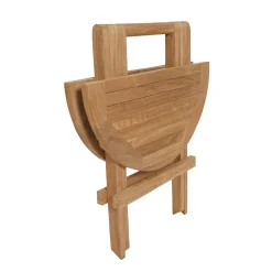 Balkongmøbler-Tropea Sidebord Sammenleggbart Ø50 cm Tre