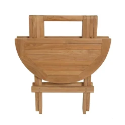 Balkongmøbler-Tropea Sidebord Sammenleggbart Ø50 cm Tre