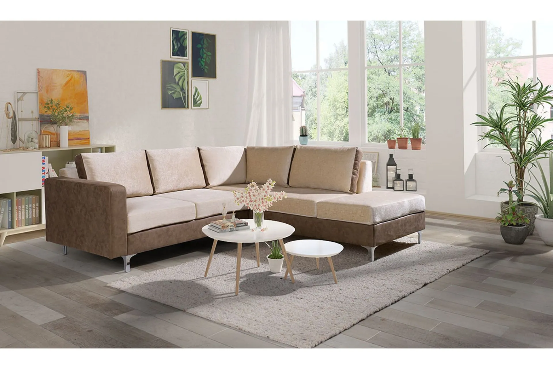 Sofa Med Sjeselong-Truro Hjørnesofa Divan Høyre Rubus 2 + Cladium 1