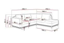 Sofa Med Sjeselong-Truro Hjørnesofa Divan Høyre Rubus 2 + Cladium 1