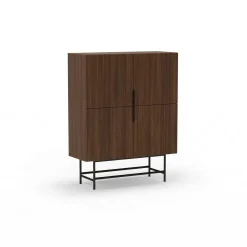 Sideboard & Skjenker-Truvia Skjenk 100x128x40 cm Milano valnøtt Svart