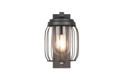 Trio Lighting Entré|Fasadebelysning-Tuela Vegglampe med rørelsesensor Antrasitt Antracit