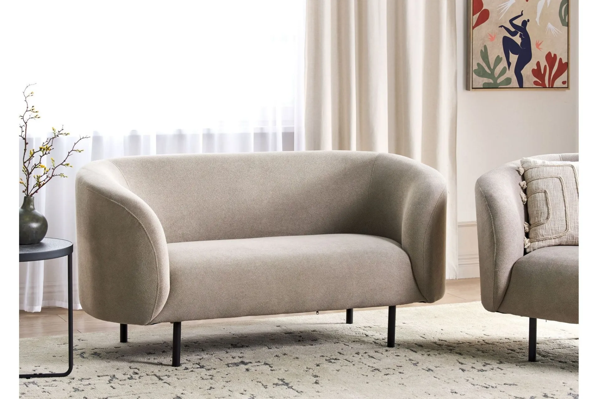 2 Seter Sofa-Tuka Sofa 2-seter Beige,Grey,Svart