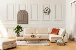 Hjørnesofa-Tulima Sofa med Sjeselong Høyre Beige