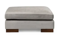 Hjørnesofa-Tulima Sofa med Sjeselong m Krakk Høyre Lysegrå