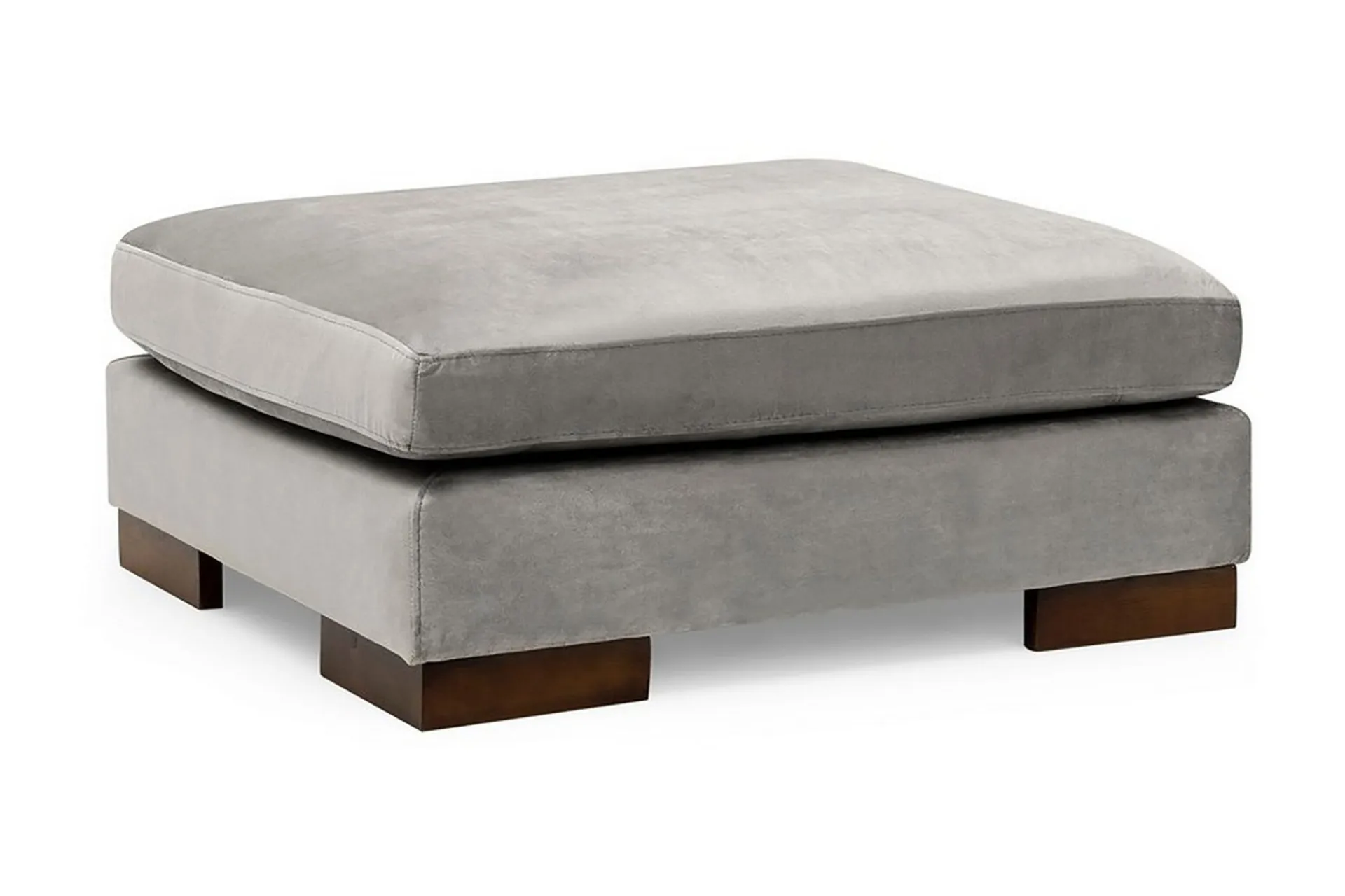 Hjørnesofa-Tulima Sofa med Sjeselong m Krakk Høyre Lysegrå