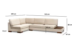 Tulima Sofa med Sjeselong Venstre