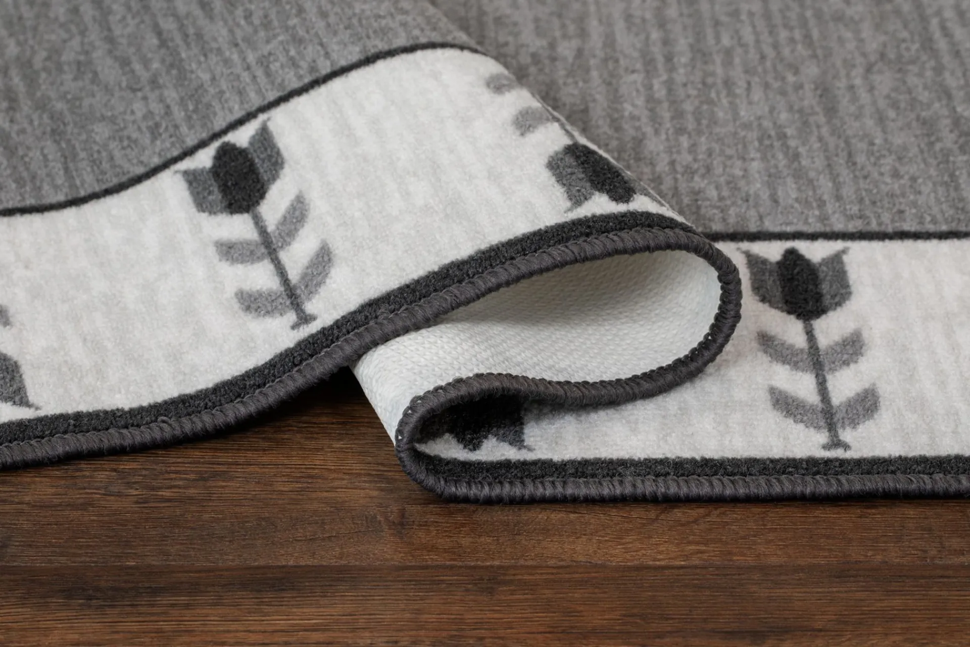 KM Home Flatvevde Tepper-Tulpan Flatvevd Matte 80x200 cm Grey