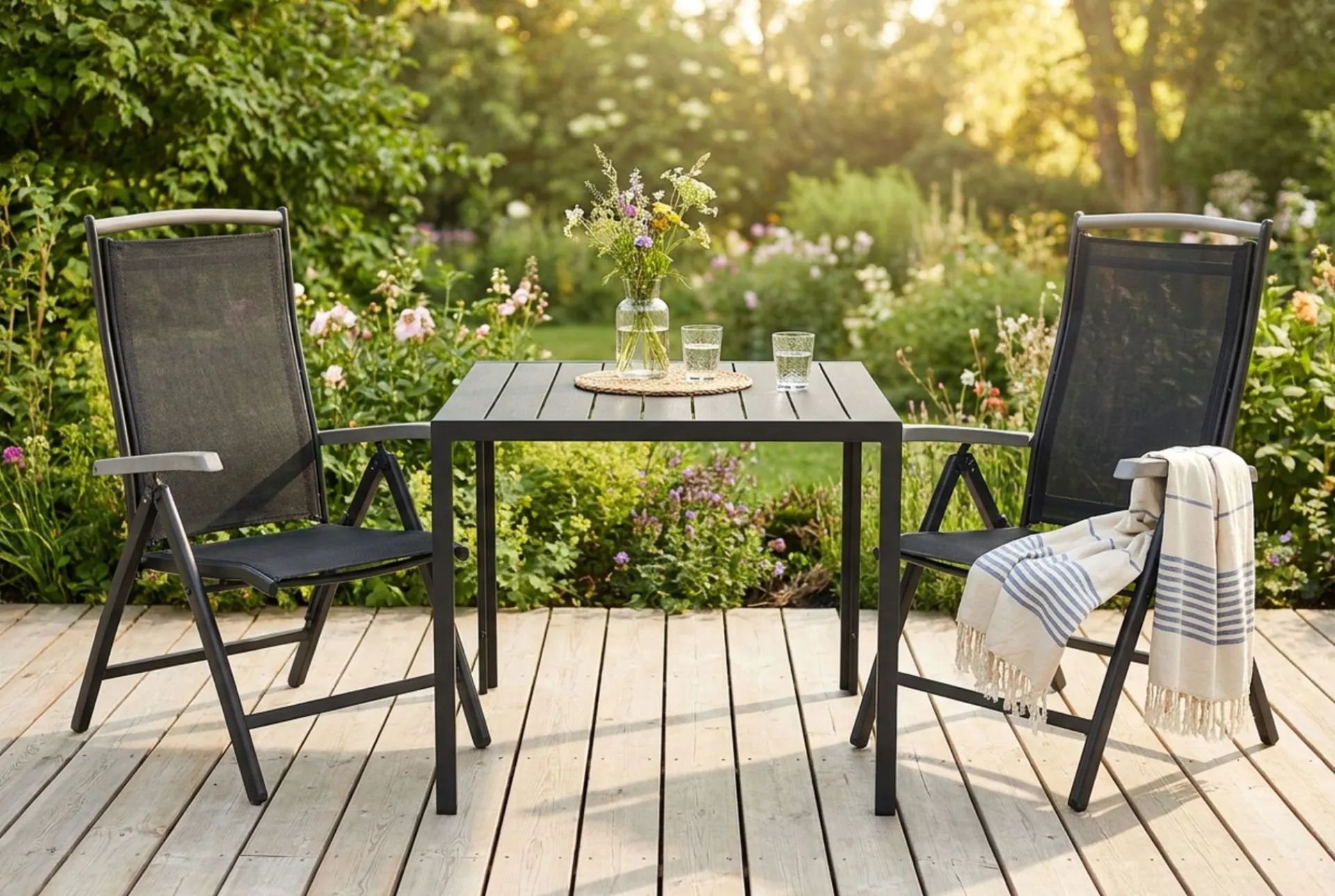Comfort Garden Tunis Spisegruppe 90+2 Monaco Lyx Posisjonsstoler